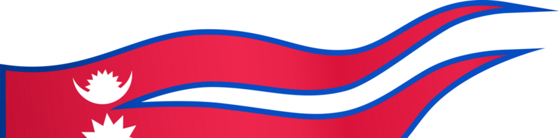 Nepal Flagge Welle png