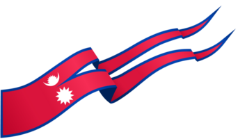 Nepal Flagge Welle png