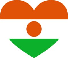 Niger flag  heart shape png