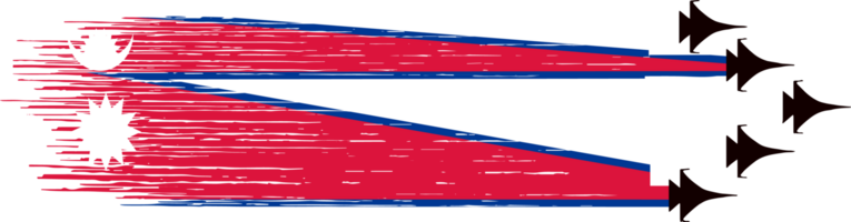 Nepal Flagge Militär- Jets png