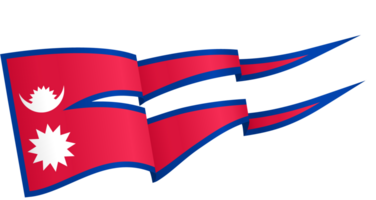 Nepal flag wave png