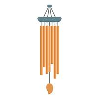 Wind chime icon cartoon vector. Music home wave vector