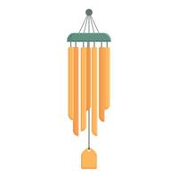 Instrument wind chime icon cartoon vector. Vacation festival vector