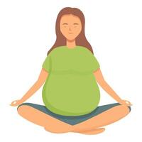 Calm smiling pregnant woman icon cartoon vector. Check medical gym vector