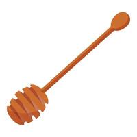 Wooden spoon for honey icon cartoon vector. Bio house pollen vector