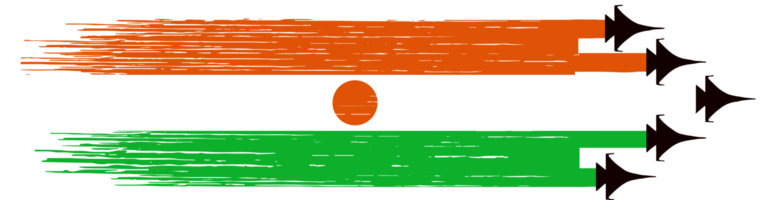 Niger Flagge Militär- Jets png