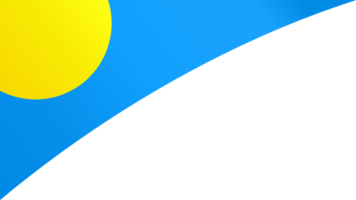 Palau flag wave png