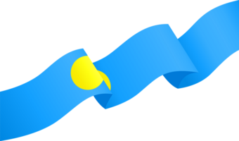 Palau flag wave png