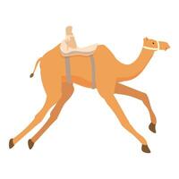 Camel competition icon cartoon vector. Sport running festival vector