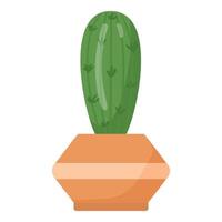 Cactus pot icon cartoon vector. House plant flower vector