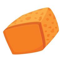 bocadillo un pan picatostes icono dibujos animados vector. tostado queso vector