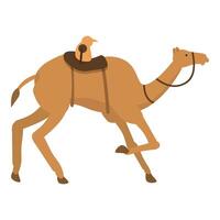 Camel racing icon cartoon vector. Arab animal desert vector