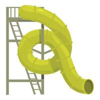 Green lime tube icon cartoon vector. Aquatic summer fun vector