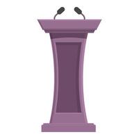 Award tribune microphone icon cartoon vector. Public show vector