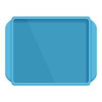 Work food tray icon cartoon vector. Plate nutrition vector