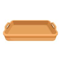 Chef meal tray icon cartoon vector. Container design plastic vector