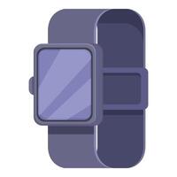 Workout run watch icon cartoon vector. Step counter running vector