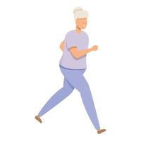 Woman morning jogging icon cartoon vector. Life workout vector