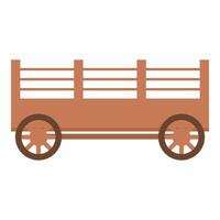 Farm wooden cart icon cartoon vector. Pig farm vector