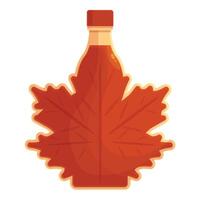 Maple leaf syrup icon cartoon vector. Canada leaf branded vector