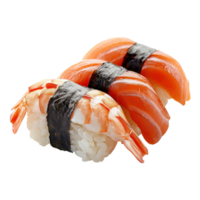 ai gerado delicioso Sushi rolos isolado em transparente fundo png