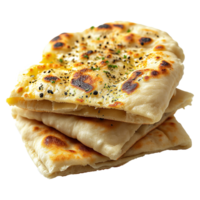 AI generated Stuffed flatbread isolated on transparent background png