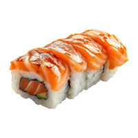 ai gerado delicioso Sushi rolos isolado em transparente fundo png