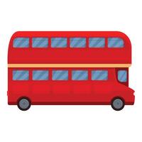 Tourist london bus icon cartoon vector. City deck truck vector