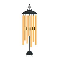 Metal wind chime icon cartoon vector. Sound nature wind vector