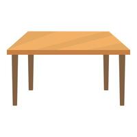 Kitchen wooden table icon cartoon vector. Shop room interior vector