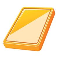 Ingot card china celebration icon cartoon vector. Golden bar vector