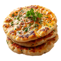 AI generated Stuffed flatbread isolated on transparent background png