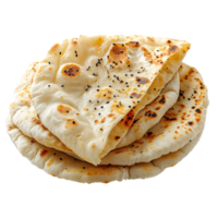 AI generated Stuffed flatbread isolated on transparent background png