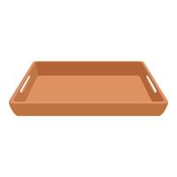 Table wood tray icon cartoon vector. Meal cooking vector