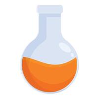 Flask chemical idea icon cartoon vector. Future genius vector