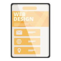 Web design tool icon cartoon vector. Site modern business vector