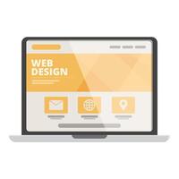 Web design html icon cartoon vector. Code seo pc vector