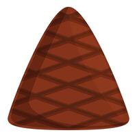 Chocolate pyramid icon cartoon vector. Food sweet party vector