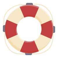 Marine life buoy icon cartoon vector. Ocean fishing security vector