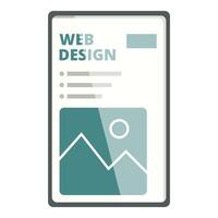 Modern web design icon cartoon vector. Tablet desktop monitor vector