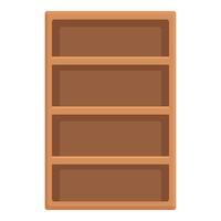 Empty book drawer icon cartoon vector. Discount furniture store vector