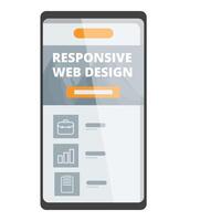 Smartphone responsive web design icon cartoon vector. Desktop image vector