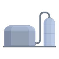 Fuel gas tank sector icon cartoon vector. Fire site depot vector