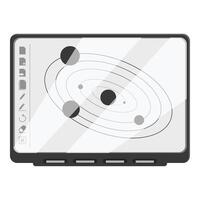 Digital interactive board icon cartoon vector. Information display vector