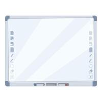 Empty interactive board icon cartoon vector. Display data monitor vector