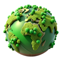 ai genererad värld Karta grön planet jord dag eller miljö dag begrepp. png