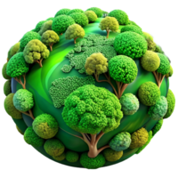 AI generated World Map Green Planet Earth Day or Environment day Concept. png
