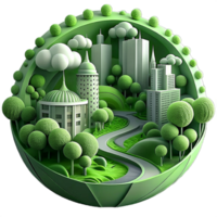 AI generated World environment and earth day concept, paper cut png