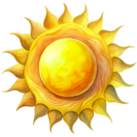 ai gerado Sol arte, luz solar png