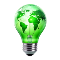 AI generated light bulb World environment png